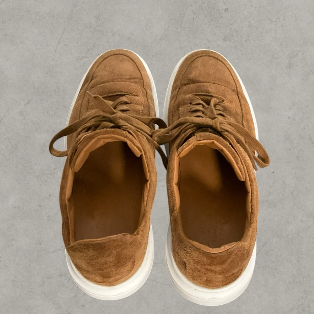 Good Fellas Men's Tan Suede Sneakers - Made in Italy - Picture 2 of 7